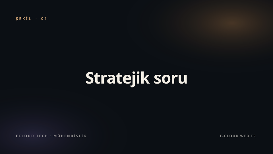 Şekil 1 — Stratejik soru — neyi otomatikleştiriyoruz, neyi değil