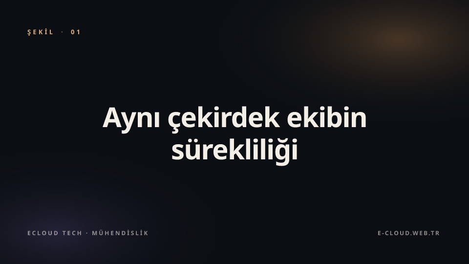 Şekil 1 — Aynı çekirdek ekibin sürekliliği