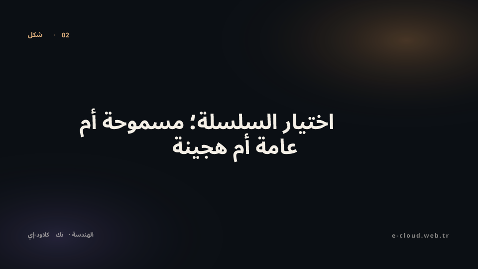 شكل 2 — اختيار السلسلة؛ مسموحة أم عامة أم هجينة